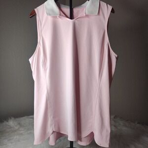 Vineyard Vines Women S Sleeveless Performance Polo Shirt Pink Classy Golf Preppy